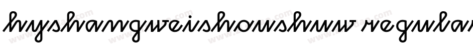 hyshangweishoushuw regular字体转换